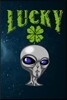 Lucky: Alien Journal Clover Shamrocks St Patricks Day Gift for UFO Aliens Lovers Lined Notebook 120 Page 6x9