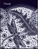 Dragonfly: 8.5x11 Notebook Batik Fabric Dragonfly Pattern Book with Dot Grid Pages