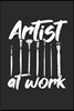 Artist at Work: Blank Lined Notebook (6 X 9 - 120 Pages) Simply Colourful Art Notebook Design for Gift / Daily Journals / Artist / Sch