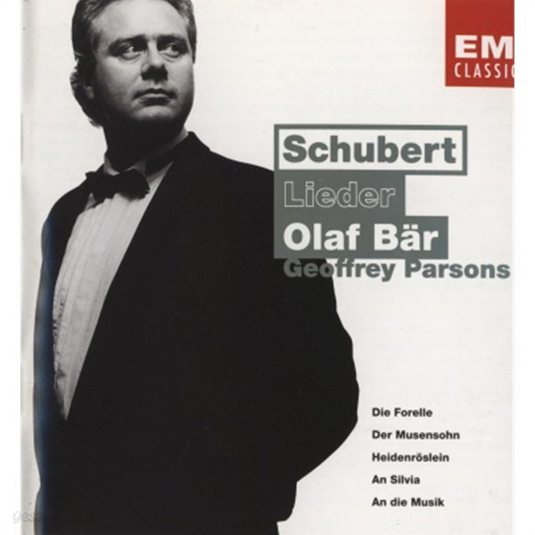 Schubert Lieder by Franz Schubert, Olaf Bar ...