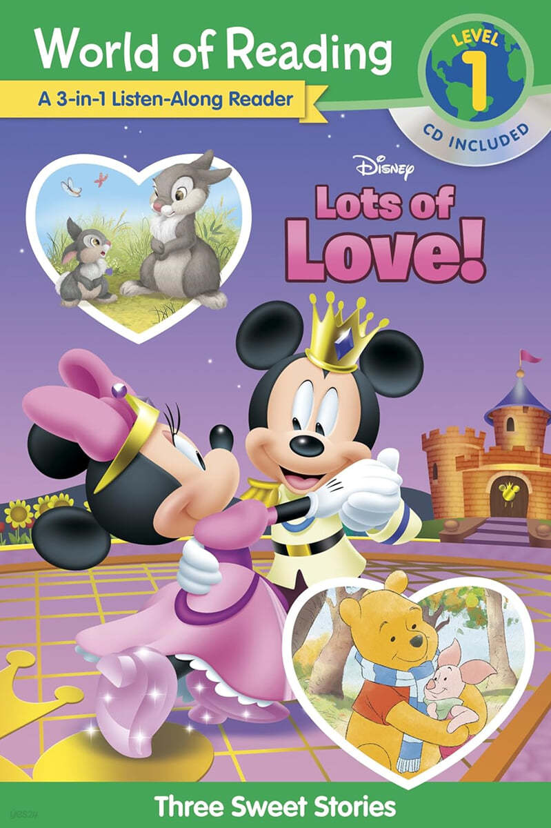 World of Reading Level 1 : 3-in-1 Listen-Along Reader : Disney&#39;s Lots of Love Collection (Book &amp; CD)