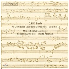 Miklos Spanyi C.P.E. 바흐: 건반 음악을 위한 협주곡 작품집 18집 (C.P.E.Bach: The Complete Keyboard Concertos Vol. 18)