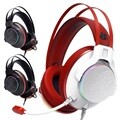 ABKO HACKER N995 ENC 가상 7.1 RGB 진동 게이밍 헤드셋 화이트