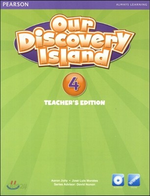 Our Discovery Island American Edition Teachers Book with Audio CD 4 Pack