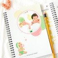 제이밀크 A5 링제본 쌍둥이 수유일지(신생아일지)-버블버블 쌍둥이 수유일지