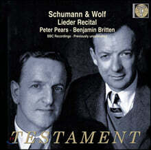 Peter Pears / Benjamin Britten 슈만: 시인의 사랑 / 볼프: 17곡의 가곡 (Schumann / Wolf: Lieder Recital)