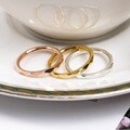 [실버] 심플 컷팅 반지(2mm)