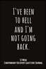 I've Been To Hell And I'm Not Going Back: 52 Week Codependency Recovery Gratitude Journal With Daily and Weekly Gratitude and Affirmations