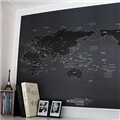 [knock] 블랙 세계지도 - WORLD MAP (ver.black) :여행계획 필수품
