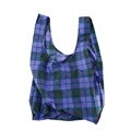 [바쿠백] 휴대용 장바구니 접이식 시장가방 Blue Tartan