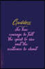 Goddess She Has Courage To Fall The Spirit To Rise And The Resilience To Stand: All Purpose 6x9 Blank Lined Notebook Journal Way Better Than A Card Tr