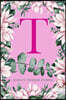 T Anxiety Tracker Journal: Monogram T - Track triggers of anxiety episodes - Monitor 50 events with 2 pages each - Convenient 6" x 9" carry size