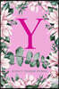Y Anxiety Tracker Journal: Monogram Y - Track triggers of anxiety episodes - Monitor 50 events with 2 pages each - Convenient 6" x 9" carry size