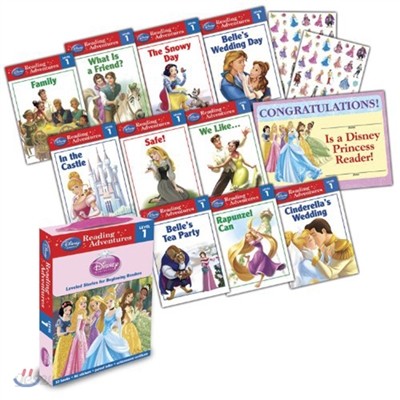Disney Princess: Reading Adventures Disney Princess Level 1 Boxed Set [With 86 Stickers and Parent Letter, and Achievement Certificate]