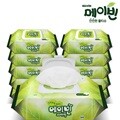 [메이빈] 안전한 아기물티슈 에센셜 캡형 80매x10팩