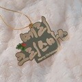 한글 우리말로 즐기는 크리스마스 금장 트리 장식 책갈피