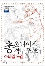 총&나이프 격투포즈 스타일도감