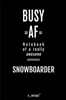 Notebook for Snowboarders / Snowboarder: awesome handy Note Book [120 blank lined ruled pages]