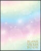 Blank Sticker BOOK: Fantasy Pastel Galaxy - Fun Family Activity Books, Ultimate Blank Permanent Stickers Book To put stickers in and Sketc