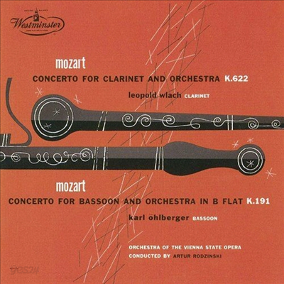 모차르트: 클라리넷 협주곡, 바순 협주곡 (Mozart: Clarinet Concerto, Bassoon Concerto) (Ltd. Ed)(UHQCD)(일본반) - Leopold Wlach