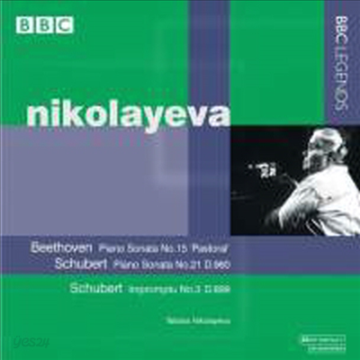 베토벤 : 피아노 소나타 15번 Op.28 &#39;전원&#39; &amp; 슈베르트 : 피아노 소나타 21번 D.960, 즉흥곡 3번 D.899 (CD) - Tatiana Nikolayeva