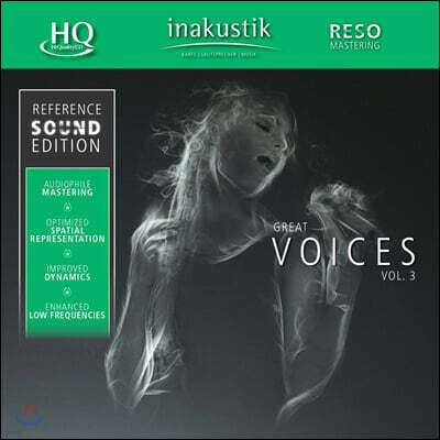 Inakustik 레이블 오디오 테스트용 보컬 사운드 3집 (Great Voices Vol.3) [HQCD]