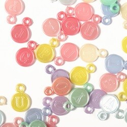 펄파스텔 알파벳비즈 팔찌만들기 12mm