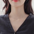 제이로렌 N0826 쁘띠참 블루큐빅 펜던트 목걸이