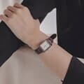 제이로렌 W0022 카시오 브라운가죽 빈티지 사각시계
