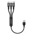 Soopii QC3.0 3in1동시 고속 멀티충전 짧은 숏 케이블 S07QC 30Cm