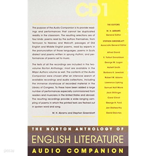 Media companion CD-ROM for the Norton Anthology of English Literature