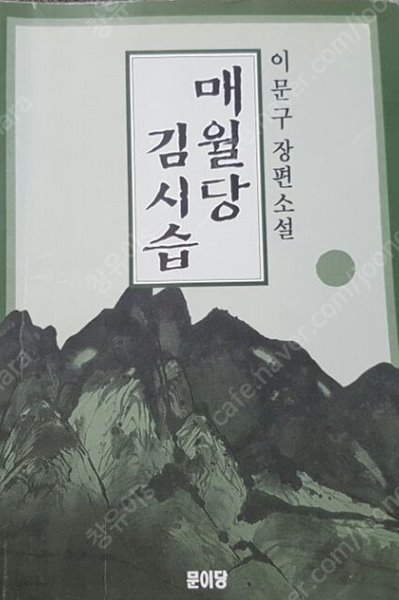 매월당 김시습 이 문구 장편소설