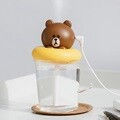 라인프렌즈 아무데나 꽂아쓰는 USB 미니 가습기 브라운 필터 생수병 가습기