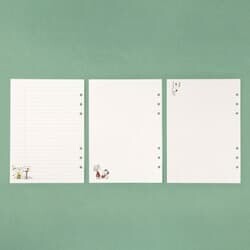 [Peanuts] 6공 리필지 A5 노트 3종 _스누피 블랙