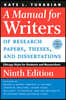 A Manual for Writers of Research Papers, Theses, and Dissertations, Ninth Edition