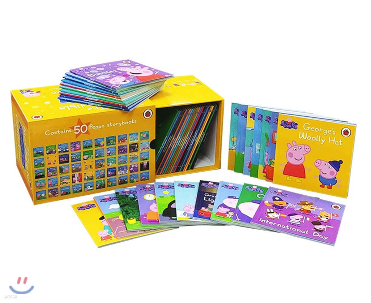 페파피그 원서 그림책 페이퍼백 50종 박스 세트 (옐로우) The Incredible Peppa Pig Collection : 50 Book Box Set (Yellow)