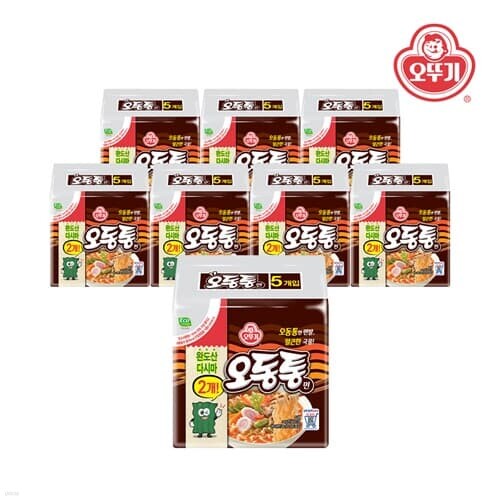 [오뚜기] 오동통면 얼큰한맛 멀티팩 (120gx5) x 8개/40봉