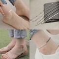 제이로렌 0A0656 뱀줄 크로스 볼 엔틱 실버발찌 5종택1