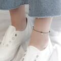 제이로렌 0A0636 LOVE IT 베이직 실크코드 실버발찌