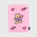 Bear heart-pink-ipad pouch(아이패드 파우치)