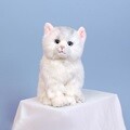 위더펫 리얼 고양이 인형 페르시안 친칠라-화이트