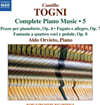 Aldo Orvieto 카밀로 토니: 피아노 작품 전곡 5집 (Camillo Togni: Complete Piano Music Vol.5)