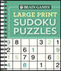 Brain Games - Large Print Sudoku Puzzles (Green)