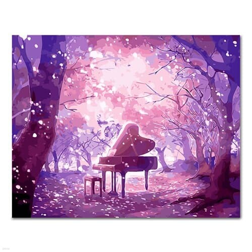 DIY 페인팅 핑크숲과 피아노 PL89 (40x50)