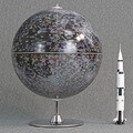 [맵소프트] 30cm 아폴로 달본 3D 원목 탁상용 인테리어