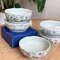 일본 식기 도자기 그릇 아리타 리프 플라워 원절 스몰 찬통 반찬통 반찬용기 1p 뚜껑포함