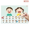 [자석나라] 자석이 붙는 인체 포스터 (표정꾸미기) (40x60) /감정놀이/얼굴꾸미기/유아심리