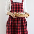 레트로 체크 멜빵 앞치마 (2color) _집들이 선물
