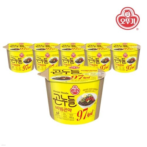 오뚜기 곤누들 비빔곤약 192g x 6입(1박스)