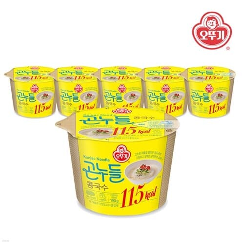 오뚜기 곤누들 콩국수 190g x 6입(1박스)